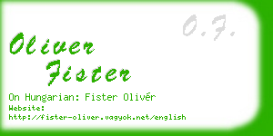 oliver fister business card