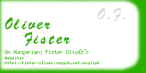 oliver fister business card